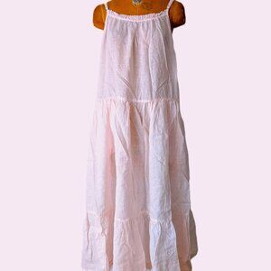 CP SHADES NWT Pale Pink Linen HAVANA Dress~Pockets~ XL